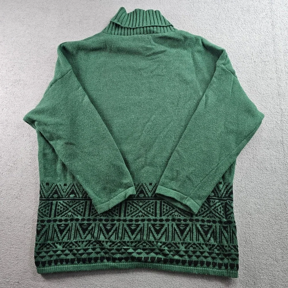 Vintage United Colors of Benetton Sweater Men SZ Small Aztec Tribal Shawl Collar